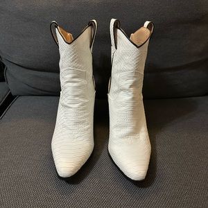 White Cowboy Booties